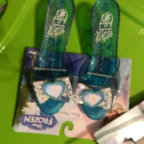 Disney Frozen Anna & Elsa Sparkle Shoes Toddlers Dressup Pretend roleplay NWT - Picture 9 of 15